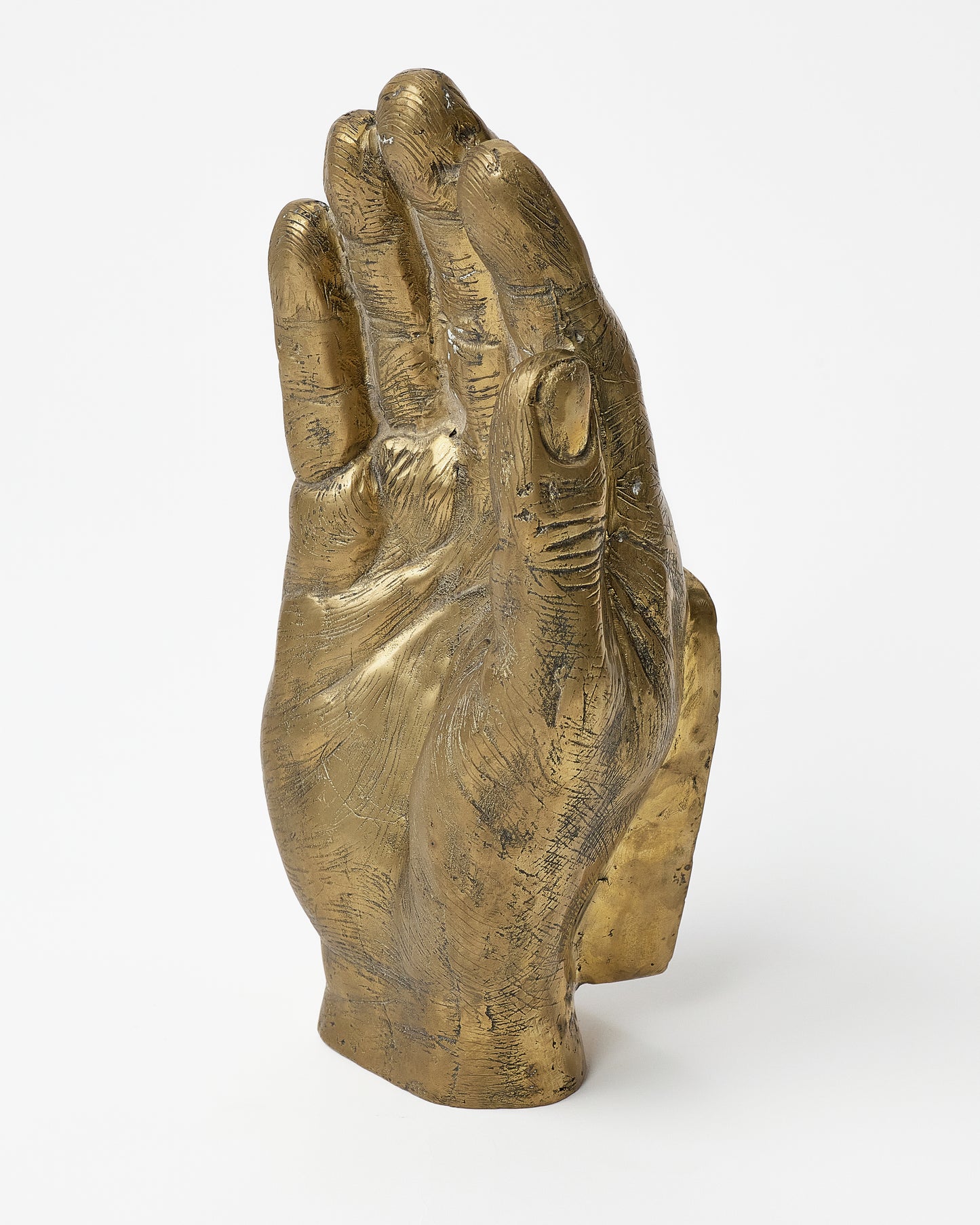Heavy bronze indonesian pray hand