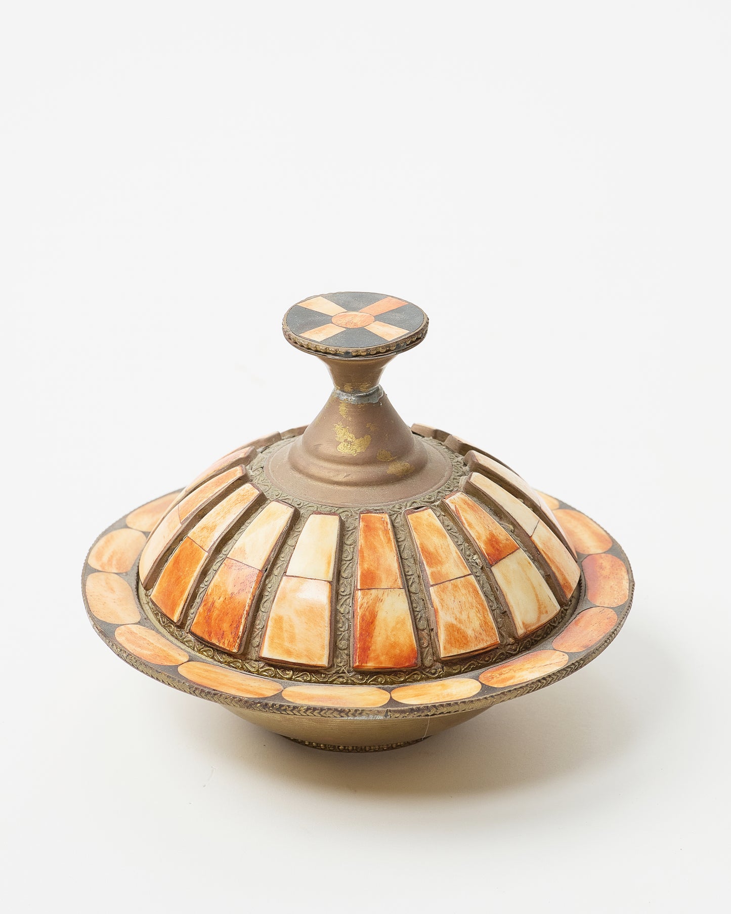 Handcrafted Moroccan-Style Decorative Covered Vase