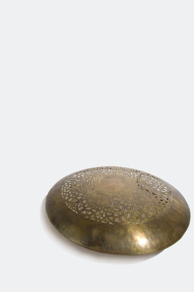Disc-Shaped Brass Sconce