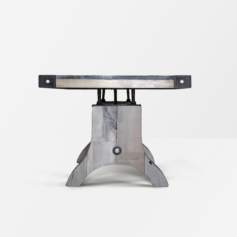 Dining Table No. 58. Classic Gray w/ Metal Corners